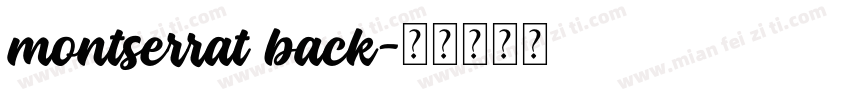 montserrat back字体转换